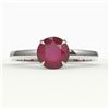 Image 1 : 2 ctw Ruby Designer Engagment Ring 18k White Gold - REF-26Y3X