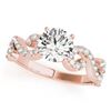 Image 2 : 0.9 ctw Certified VS/SI Diamond Ring 18k Rose Gold - REF-100K9Y