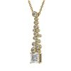 Image 2 : 1.2 ctw Princess Cut Diamond Designer Necklace 18K Yellow Gold - REF-181K8Y