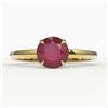 Image 1 : 2 ctw Ruby Designer Engagment Ring 18k Yellow Gold - REF-26A3N