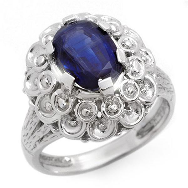 2.50 ctw Sapphire Ring 10k White Gold - REF-34X3A