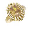 Image 3 : 6.72 ctw Canary Citrine & Diamond Ring 18K Yellow Gold - REF-165A8N