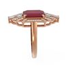 Image 2 : 6.52 ctw Ruby & Diamond Ring 18K Rose Gold - REF-178R2K