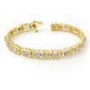 Image 1 : 2.82 ctw Tanzanite & Diamond Bracelet 10k Yellow Gold - REF-53H5R