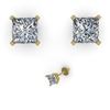 Image 1 : 1.03 ctw Princess Cut VS/SI Diamond Designer Earrings 18k Yellow Gold - REF-121H5R