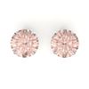 Image 1 : 4 ctw Morganite Designer Stud Earrings 18k White Gold - REF-45N2F