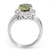 Image 2 : 3.40 ctw Green Tourmaline & Diamond Ring 10k White Gold - REF-86N2F