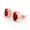 Image 1 : 2.0 ctw Garnet Earrings 14k Rose Gold - REF-9A2N