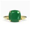 Image 1 : 6 ctw Cushion Emerald Designer Engagment RNG 18k Yellow Gold - REF-55M2G