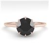 Image 1 : 1.50 ctw Black Certified Diamond Engagment Ring 18k Rose Gold - REF-66H2R