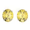 Image 1 : 18 ctw Citrine Designer Stud Earrings 18k White Gold - REF-53X3A