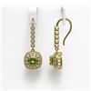 Image 2 : 4.5 ctw Tourmaline & Diamond Victorian Earrings 14K Yellow Gold - REF-172M8G