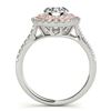 Image 2 : 1 ctw Certified VS/SI Diamond Solitaire Halo Ring 18k 2Tone Gold - REF-114H5R