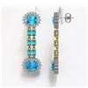 Image 2 : 12.82 ctw Swiss Topaz & Diamond Earrings 14K Yellow Gold - REF-176F9M