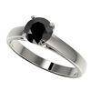 Image 1 : 1.25 ctw Fancy Black Diamond Solitaire Engagment Ring 10k White Gold - REF-26K6Y