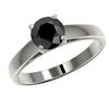 Image 2 : 1.25 ctw Fancy Black Diamond Solitaire Engagment Ring 10k White Gold - REF-26K6Y