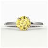 Image 1 : 2 ctw Citrine Designer Engagment Ring 18k White Gold - REF-22H8R