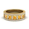 Image 1 : 2 ctw Citrine & Micro VS/SI Diamond Ring 10k Yellow Gold - REF-47G9W