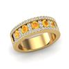 Image 2 : 2 ctw Citrine & Micro VS/SI Diamond Ring 10k Yellow Gold - REF-47G9W