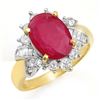 Image 1 : 4.42 ctw Ruby & Diamond Ring 14k Yellow Gold - REF-76R5K