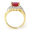 Image 2 : 4.42 ctw Ruby & Diamond Ring 14k Yellow Gold - REF-76R5K