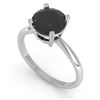 Image 2 : 2.0 ctw Black Diamond Engagment Designer Ring 14k White Gold - REF-51X5A