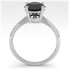 Image 3 : 2.0 ctw Black Diamond Engagment Designer Ring 14k White Gold - REF-51X5A