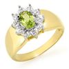 Image 1 : 0.46 ctw Peridot Ring 10k Yellow Gold - REF-11H5R