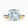 Image 1 : 6 ctw Sky Blue Topaz Designer Engagment RNG 18k Yellow Gold - REF-32G8W