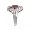 Image 2 : 3.42 ctw Ruby & Diamond Ring 18K White Gold - REF-171K5Y