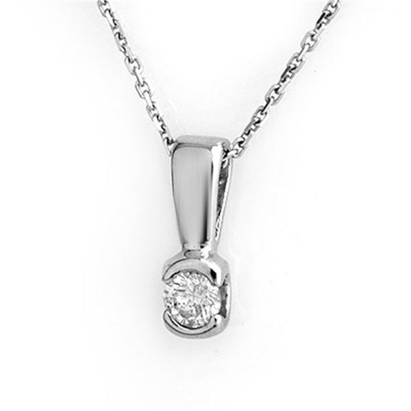 0.25 ctw Certified VS/SI Diamond Necklace 18k White Gold - REF-31Y4X