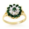 Image 1 : 1.02 ctw Emerald & Diamond Ring 10k Yellow Gold - REF-20K5Y