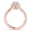 Image 3 : 1 ctw Certified VS/SI Diamond 2pc Wedding Set Halo 14k Rose Gold - REF-92A8N