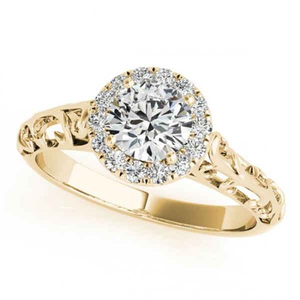 0.62 ctw Certified VS/SI Diamond Antique Ring 18k Yellow Gold - REF-82Y8X