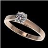 Image 1 : 0.53 ctw Certified Quality Diamond Engagment Ring 10k Rose Gold - REF-37X6A