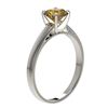 Image 3 : 1 ctw Certified Intense Yellow Diamond Engagment Ring 10k White Gold - REF-163A2N