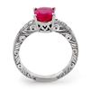 Image 2 : 3.28 ctw Ruby & Diamond Ring 18k White Gold - REF-52N3F