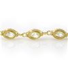 Image 2 : 5.40 ctw Aquamarine Bracelet 10k Yellow Gold - REF-37W9H