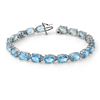 Image 1 : 30.0 ctw Blue Topaz Bracelet 10k White Gold - REF-46N6F