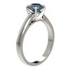 Image 3 : 1.25 ctw Certified Intense Blue Diamond Engagment Ring 10k White Gold - REF-120X3A