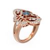 Image 1 : 2.02 ctw Intense Blue Diamond Ring 18K Rose Gold - REF-234F4M