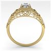 Image 3 : 0.50 ctw VS/SI Oval Diamond Engagment Ring Art Deco 18k Yellow Gold - REF-104A8N