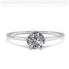 Image 1 : 0.50 ctw VS/SI Diamond Engagment Ring 18k White Gold - REF-96A2N