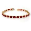 Image 1 : 16.0 ctw Ruby Bracelet 10k Yellow Gold - REF-118K2Y