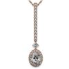 Image 1 : 1.3 ctw Oval Cut Diamond Designer Necklace 18K Rose Gold - REF-157X2A