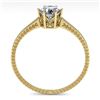 Image 3 : 0.50 ctw Certified VS/SI Diamond Engagment Ring 18k Yellow Gold - REF-96R2K