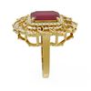 Image 2 : 6.75 ctw Ruby & Diamond Ring 18K Yellow Gold - REF-178M2G