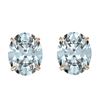 Image 1 : 5 ctw Aquamarine Designer Stud Earrings 14k Rose Gold - REF-46H5R