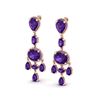 Image 1 : 16 ctw Amethyst Earrings Designer Vintage 10k Rose Gold - REF-44H2R