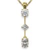 Image 1 : 0.9 ctw Oval Cut Diamond Designer Necklace 18K Yellow Gold - REF-121R2K